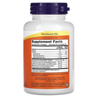 Foto 2 | Foto 2 | Suplemento Now Foods Omega 3-6-9, 1000 Mg, 100 Cápsulas Blandas - Venta Internacional.