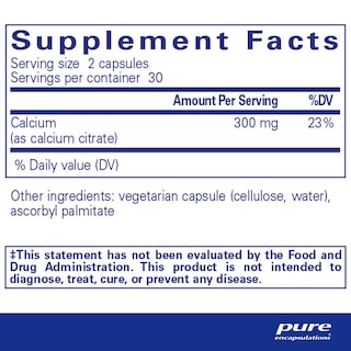 Foto 2 | Foto 2 | Suplemento De Calcio Pure Encapsulations Citrato De Calcio 60 Cápsulas - Venta Internacional.