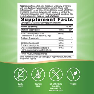 Foto 2 | Foto 2 | Suplemento Nature's Way Leg Veins 120 Cápsulas Veganas - Venta Internacional.