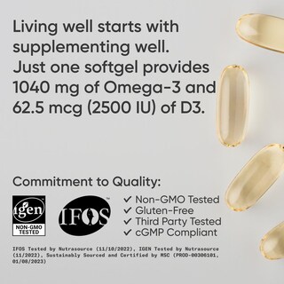 Foto 4 | Foto 4 | Suplemento Sports Research Omega-3 1040 Mg Con Vitamina D3 2500 Iu - Venta Internacional.