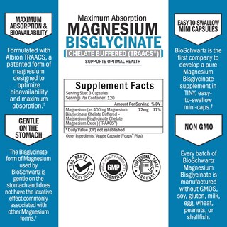 Foto 5 | Foto 5 | Suplemento De Bisglicinato De Magnesio Bioschwartz 360 Ct - Venta Internacional.