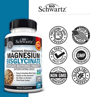 Foto 6 | Foto 6 | Suplemento De Bisglicinato De Magnesio Bioschwartz 360 Ct - Venta Internacional.
