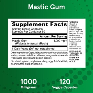Foto 6 | Foto 6 | Suplemento Jarrow Formulas Mastic Gum 1000 Mg 120 Cápsulas - Venta Internacional.