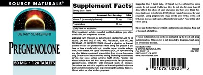 Foto 4 | Foto 4 | Pregnenolona Supplement Source Naturals 50 Mg - 120 Comprimidos - Venta Internacional.
