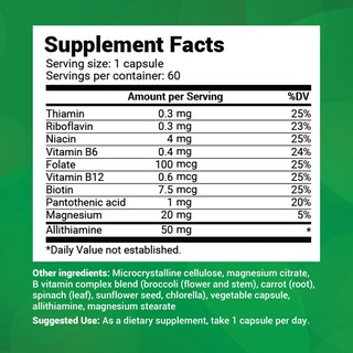 Foto 2 | Foto 2 | Suplemento Dr. Berg Complejo Natural Vitamina B1 60 Cápsulas - Venta Internacional