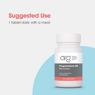 Foto 6 | Foto 6 | Suplemento Allergy Research Group, Pregnenolona, 50 Mg, 60 Comprimidos - Venta Internacional.