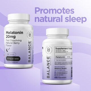 Foto 4 | Foto 4 | Sleep Aid Balancebreens Melatonina 20 Mg 120 Comprimidos - Venta Internacional.