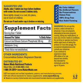 Foto 5 | Foto 5 | Melatonina Sleep Aid Nature Made 5 mg 300 Comprimidos - Venta Internacional