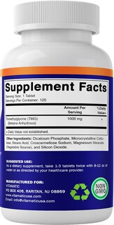 Foto 7 | Foto 7 | Suplementos Vitamatic Tmg 1000 Mg Trimetilglicina 120 Comprimidos - Venta Internacional