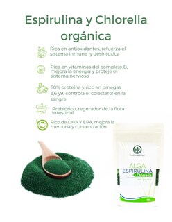 Foto 3 | Foto 3 | Alga Espirulina + Chlorella En Polvo Hadosbiotec 100 G Ingredientes Naturales Sin Conservadores Ni Aditivos