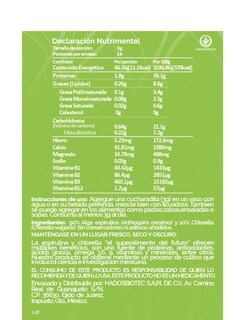 Foto 5 | Foto 5 | Alga Espirulina + Chlorella En Polvo Hadosbiotec 100 G Ingredientes Naturales Sin Conservadores Ni Aditivos