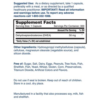 Foto 5 | Foto 5 | Suplemento Nature's Lab Dhea 50 mg 300 Cápsulas - Venta Internacional