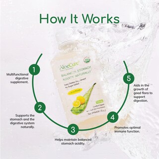 Foto 3 | Foto 3 | Jugo de Aloe Vera Orgánico Aloecure, Sabor Limón 500 ml - Venta Internacional