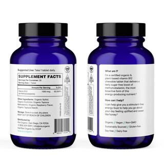 Foto 2 | Foto 2 | Supplement Ora Organic Buzzy B12 1500 mcg Sabor Frambuesa 30 Tabletas - Venta Internacional