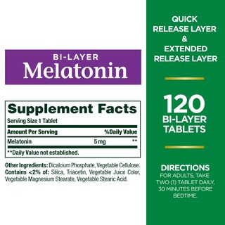 Foto 2 | Foto 2 | Suplemento Para Dormir Nature's Bounty Melatonina 5 Mg 120 Comprimidos - Venta Internacional