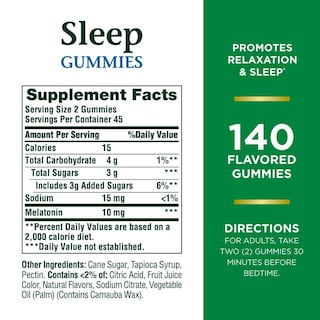 Foto 2 | Foto 2 | Suplemento Para Dormir Nature's Bounty Gomitas Melatonina 10 Mg 140 Unidades - Venta Internacional