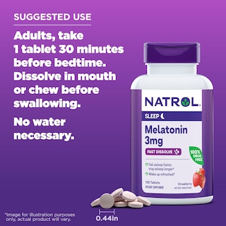 Foto 6 | Foto 6 | Suplemento Natrol Melatonin 3 Mg de Fresa 150 Comprimidos - Venta Internacional