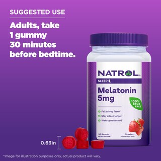 Foto 7 | Foto 7 | Suplemento Natrol Gomitas de Melatonina 5 mg Ayudan a Dormir 140 Unidades - Venta Internacional