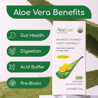 Foto 2 | Foto 2 | Jugo de Aloe Vera Orgánico Aloecure Sabor Limón 500 ml - Venta Internacional