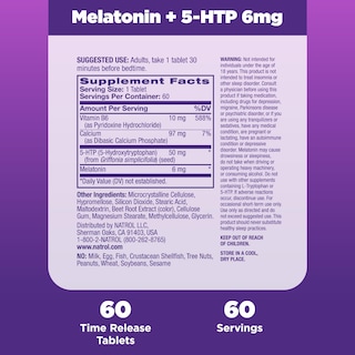 Foto 5 | Foto 5 | Sleep Aid Natrol Advanced Sleep Melatonina + 5-HTP 6 mg 60 Tabletas - Venta Internacional