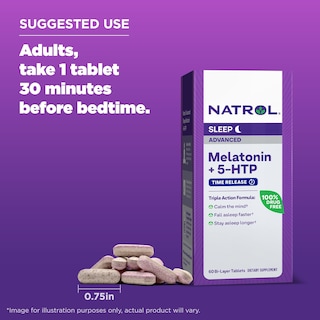Foto 6 | Foto 6 | Sleep Aid Natrol Advanced Sleep Melatonina + 5-HTP 6 mg 60 Tabletas - Venta Internacional