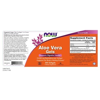 Foto 2 | Foto 2 | Suplementos Now Foods Con Aloe Vera, 10 000 Mg, 250 Cápsulas Blandas - Venta Internacional.
