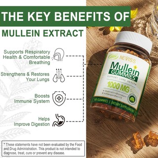 Foto 3 | Foto 3 | Suplemento De Extracto De Hoja De Gordolobo Neviss, 1000 Mg, Paquete De 2 Gomitas - Venta Internacional.