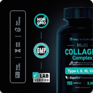 Foto 4 | Foto 4 | Suplemento Vital Vitamins De Colágeno Tipo I, Ii, Iii, V, X, 300 Cápsulas - Venta Internacional.