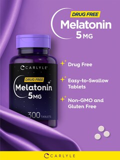 Foto 3 | Foto 3 | Suplemento Carlyle Melatonin 5 Mg 300 Comprimidos Vegetariano - Venta Internacional.