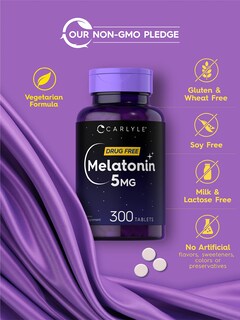 Foto 4 | Foto 4 | Suplemento Carlyle Melatonin 5 Mg 300 Comprimidos Vegetariano - Venta Internacional.