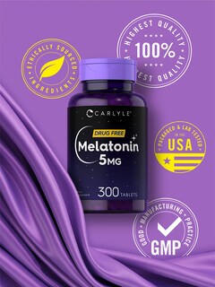 Foto 5 | Foto 5 | Suplemento Carlyle Melatonin 5 Mg 300 Comprimidos Vegetariano - Venta Internacional.