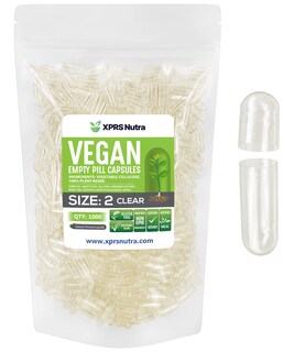 Foto 1 | Foto 1 | Cápsulas Vacías Xprs Nutra Tamaño 2 - 1000 Cápsulas Veganas Transparentes - Venta Internacional.