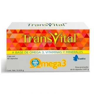 Foto 1 | Foto 1 | Suplemento Alimenticio Transvital Omega 3 60 Cápsulas
