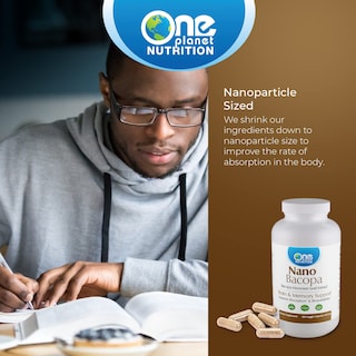 Foto 3 | Foto 3 | Suplemento One Planet Nutrition Nano Bacopa 250 Mg 120 Cápsulas - Venta Internacional.