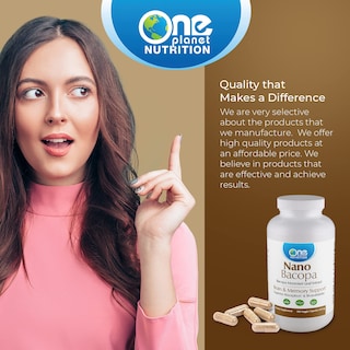 Foto 5 | Foto 5 | Suplemento One Planet Nutrition Nano Bacopa 250 Mg 120 Cápsulas - Venta Internacional.