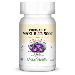 Foto 1 | Foto 1 | Suplemento Maxi Health De Vitamina B-12, Masticable, 5000 Mcg, 60 Cápsulas - Venta Internacional.