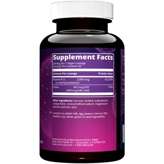 Foto 2 | Foto 2 | Vitamina B-12 Mrm (metilcobalamina) Con Ácido Fólico 60 Comprimidos - Venta Internacional.