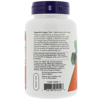 Foto 3 | Foto 3 | Supplement Now Foods Potassium Plus Yodo 180 Comprimidos - Venta Internacional.