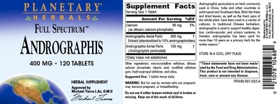 Foto 4 | Foto 4 | Suplemento Planetary Herbals Full Spectrum Andrographis 400 Mg - Venta Internacional.