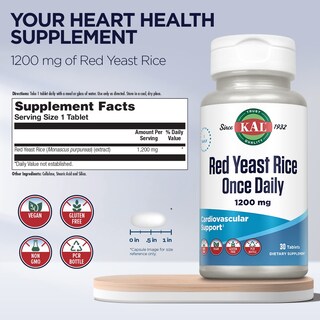 Foto 2 | Foto 2 | Suplemente Kal Red Yeast Rice Una Vez Al Día 1200 Mg 30 Tabletas - Venta Internacional.