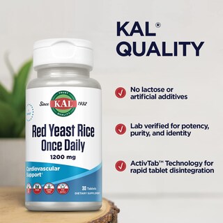 Foto 4 | Foto 4 | Suplemente Kal Red Yeast Rice Una Vez Al Día 1200 Mg 30 Tabletas - Venta Internacional.