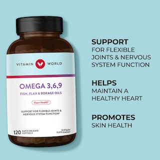 Foto 4 | Foto 4 | Suplemento Vitamin World Triple Omega 3-6-9 3000 Mg 120 Cápsulas Blandas - Venta Internacional.