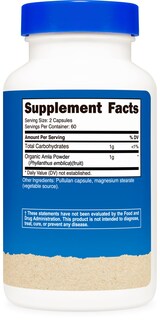 Foto 5 | Foto 5 | Suplemento Nutricost Amla 1000 Mg 120 Cápsulas Vegetarianas - Venta Internacional.