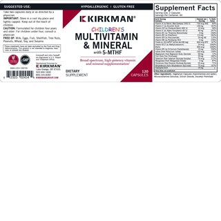 Foto 3 | Foto 3 | Suplemento Multivitamínico Kirkman Children's 120 Cápsulas - Venta Internacional.