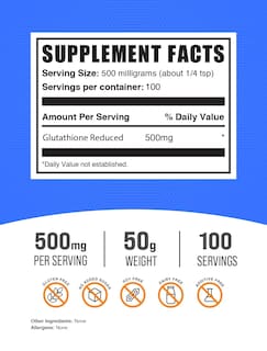 Foto 2 | Foto 2 | Suplemento Bulksupplements.com Glutatión Reducido 50 G - Venta Internacional.