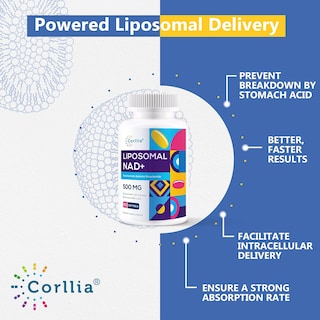 Foto 3 | Foto 3 | Suplemento Corllia Liposomal Nad+ 500 Mg Con Tmg 250 Mg 180 Serv - Venta Internacional.