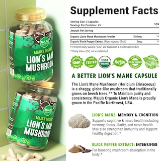 Foto 5 | Foto 5 | Suplemento De Melena De León Orgánico Maju Superfoods, 90 Unidades - Venta Internacional.