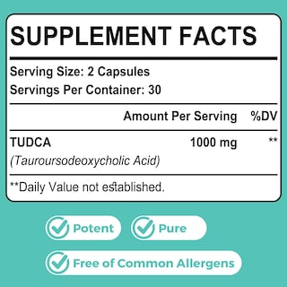 Foto 5 | Foto 5 | Suplemento De Sales Biliares Tudca De Kayseari, 1000 Mg, 60 Cápsulas Vegetarianas - Venta Internacional.