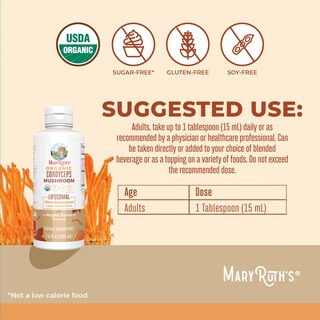 Foto 6 | Foto 6 | Suplemento De Hongo Cordyceps Orgánico Maryruth's, 225 Ml, Vegano - Venta Internacional.