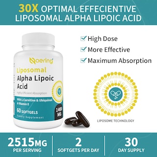 Foto 6 | Foto 6 | Suplemento En Cápsulas Blandas De 1400 Mg De Ácido Alfa Liposomal Alfa Lipoico - Venta Internacional.